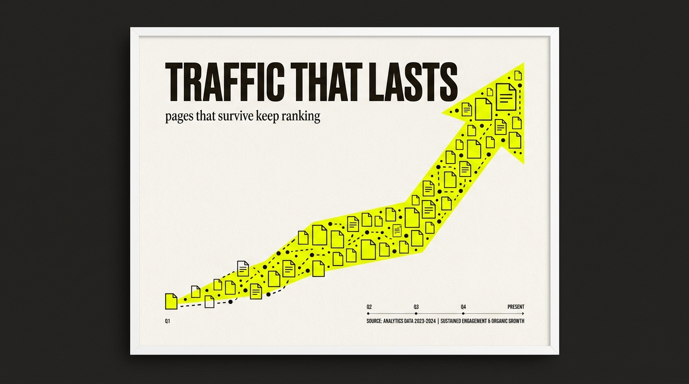 Visibility that compounds — pages that keep ranking and keep getting cited